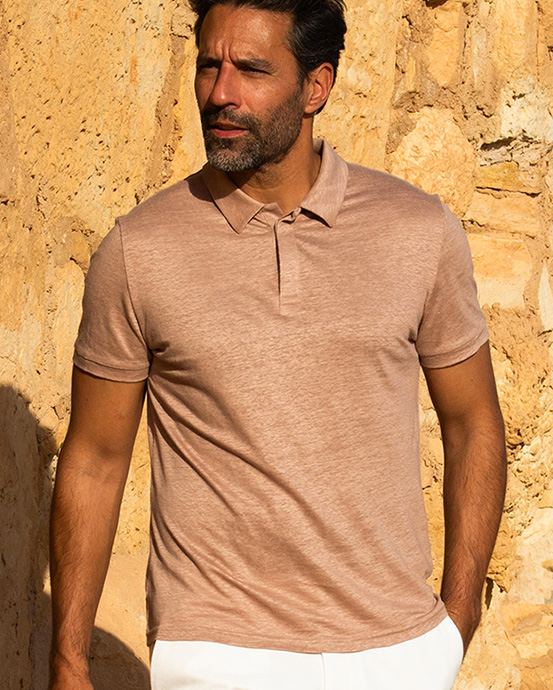 polo lin homme